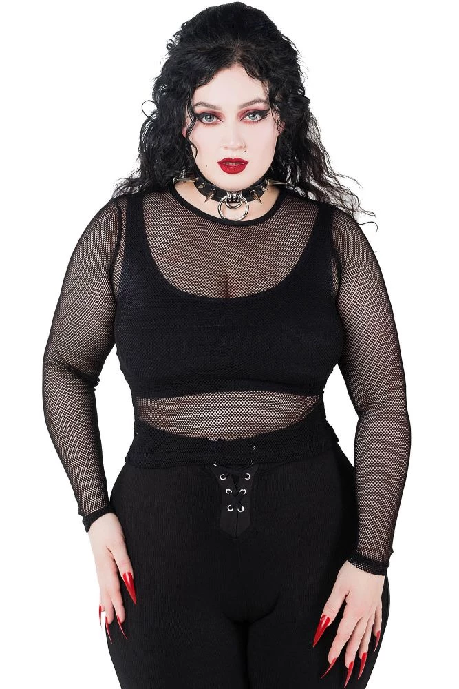 Killstar Overkill Fishnet Top - Black Women's Stuff 3 Killstar Overkill Fishnet Top - Black Women's Stuff