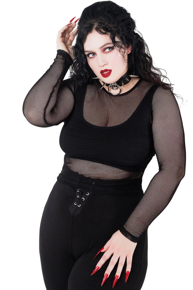Killstar Overkill Fishnet Top - Black Women's Stuff 4 Killstar Overkill Fishnet Top - Black Women's Stuff