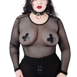 Killstar Overkill Fishnet Top - Black Women's Stuff 11 Killstar Overkill Fishnet Top - Black Women's Stuff