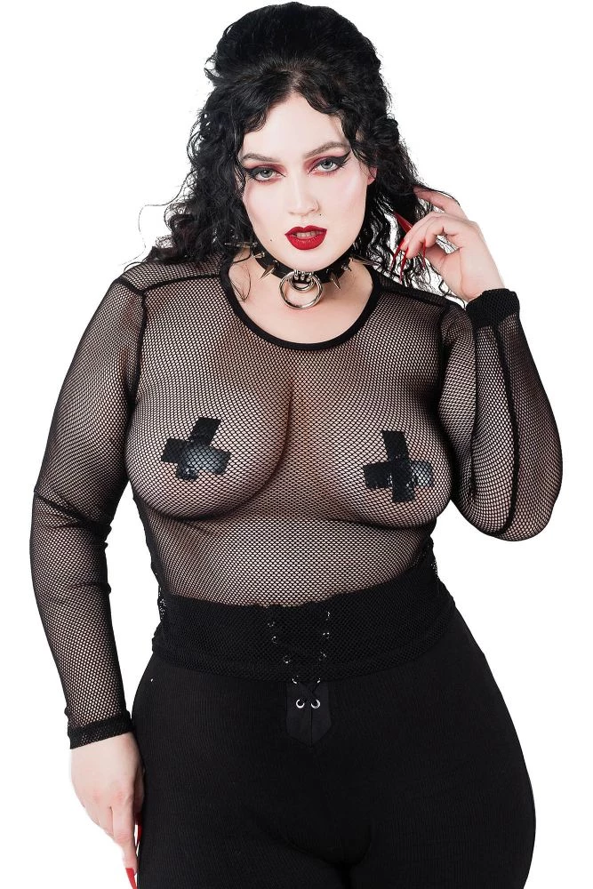 Killstar Overkill Fishnet Top - Black Women's Stuff 7 Killstar Overkill Fishnet Top - Black Women's Stuff