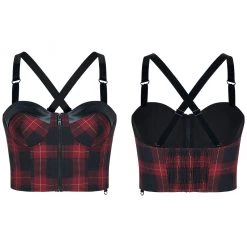 Punk Rave Plaid Panic Top