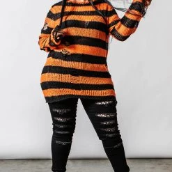 Killstar Men's Stuff Pumpkin Knit Sweater