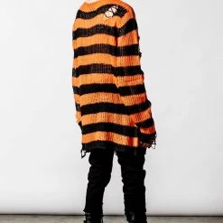 Killstar Men's Stuff Pumpkin Knit Sweater