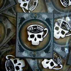 Ectogasm Pick Your Poison Skull Coffee Cup Enamel Pin Pins