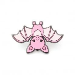 LuxCups Creative Pink Bat Enamel Pin