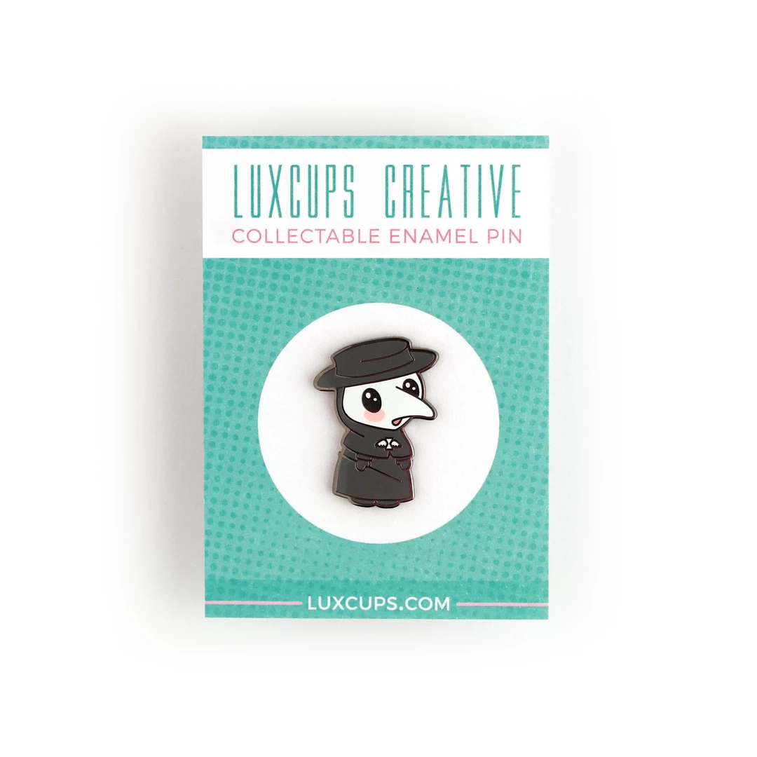 LuxCups Creative Pins Plague Doctor Enamel Pin 7 LuxCups Creative Pins Plague Doctor Enamel Pin