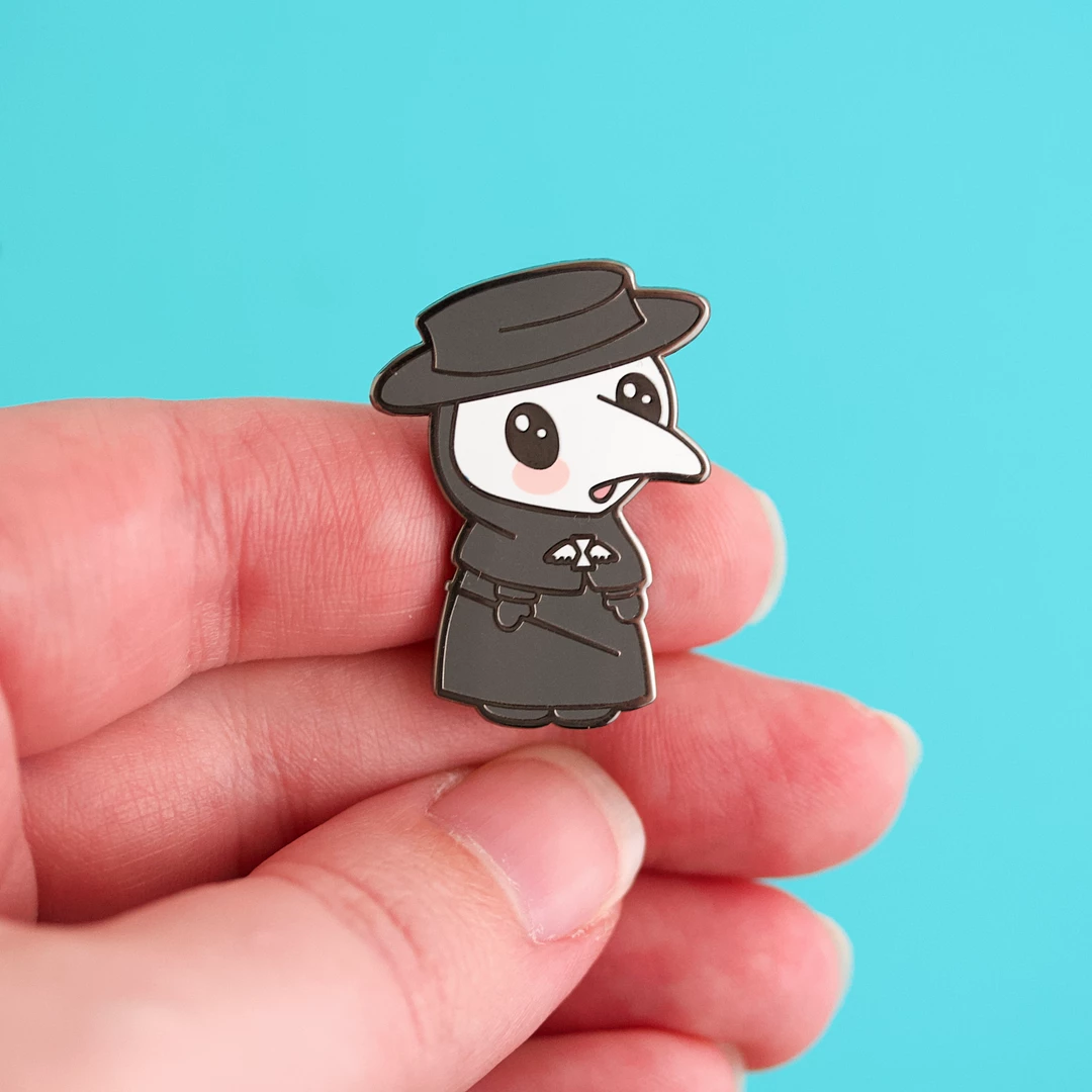 LuxCups Creative Pins Plague Doctor Enamel Pin 6 LuxCups Creative Pins Plague Doctor Enamel Pin