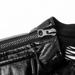 Punk Rave Women's Stuff Patent Leather Hollowed Out Dress