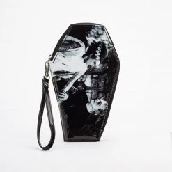 Rock Rebel We Belong Dead Glitter Coffin Wallet - Green Wallets