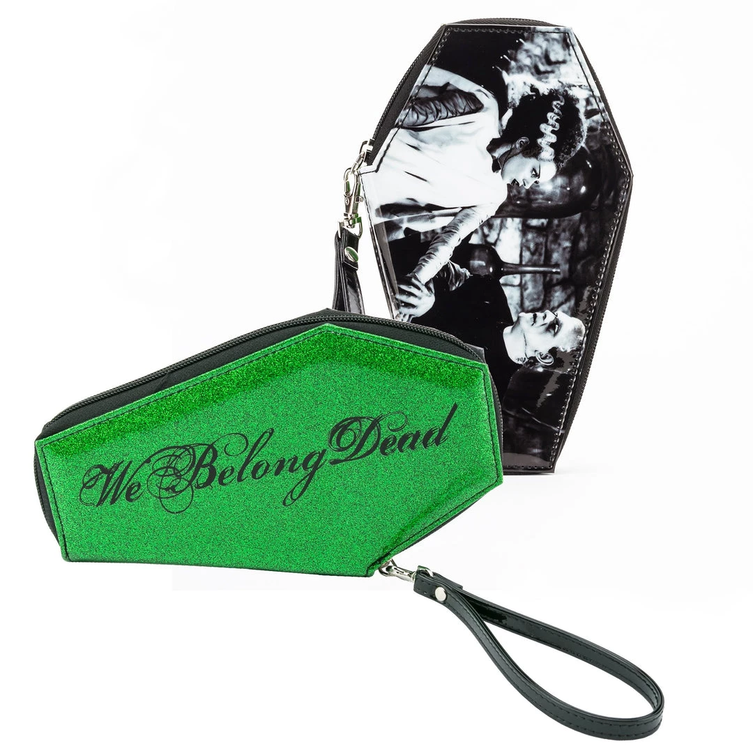 Rock Rebel We Belong Dead Glitter Coffin Wallet - Green Wallets 3 Rock Rebel We Belong Dead Glitter Coffin Wallet - Green Wallets