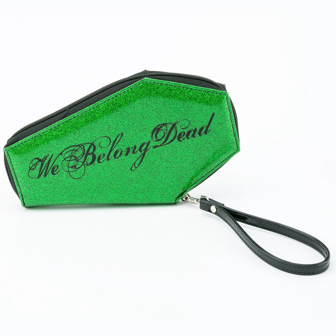Rock Rebel We Belong Dead Glitter Coffin Wallet - Green Wallets 5 Rock Rebel We Belong Dead Glitter Coffin Wallet - Green Wallets