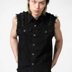 Killstar Ruse Denim Vest Men's Stuff