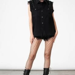 Killstar Ruse Denim Vest Men's Stuff