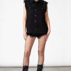 Killstar Ruse Denim Vest Men's Stuff