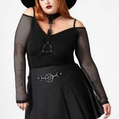 Killstar Women's Stuff Scary Pleated Skirt