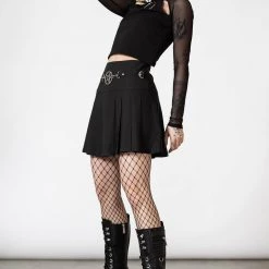 Killstar Women's Stuff Scary Pleated Skirt