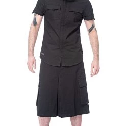 Queen Of Darkness Men's Stuff Shirt With Hidden Button Placket