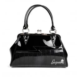 Sourpuss Shock Me Handbag - Black/Black Bags & Backpacks