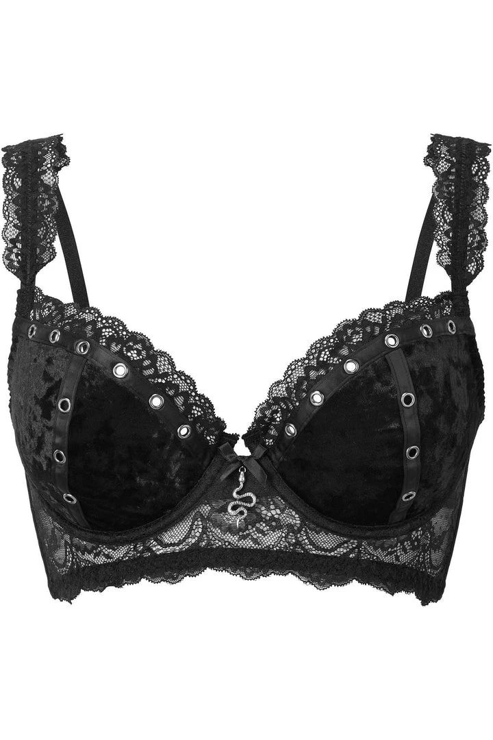 Killstar Sacred Spirits Velvet Bralet - Black 6 Killstar Sacred Spirits Velvet Bralet - Black