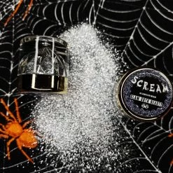 Glam Goth Beauty Scream - Silver With Black Body Glitter