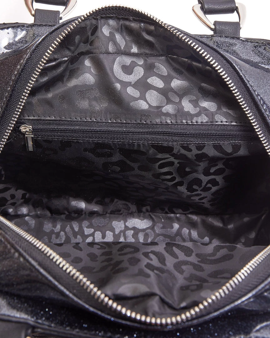 Lux De Ville Skull And Roses Tote Black Matte With Midnight Sparkle Bags & Backpacks 6 Lux De Ville Skull And Roses Tote Black Matte With Midnight Sparkle Bags & Backpacks