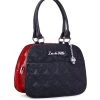 Lux De Ville Skull And Roses Tote Black Matte With Venom Red Sparkle 2 Lux De Ville Skull And Roses Tote Black Matte With Venom Red Sparkle