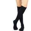 TeeHee Black Solid Plain Knee High Women's Socks 1 TeeHee Black Solid Plain Knee High Women's Socks