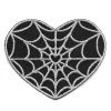 Kreepsville666 Spiderweb Heart Silver Patch Patches