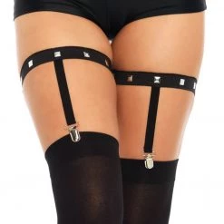 Leg Avenue Studded Elastic Garter Suspender Stockings & Leggings