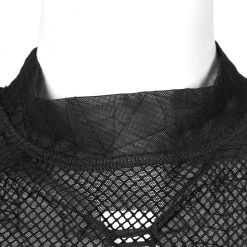 Punk Rave Spider Web Printed Mesh Top Women's Stuff