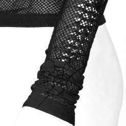 Punk Rave Spider Web Printed Mesh Top Women's Stuff