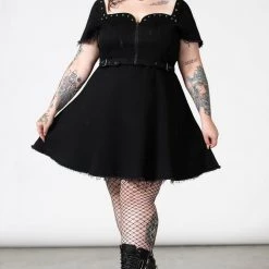 Killstar Time Out Zip Denim Dress Women's Stuff