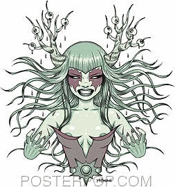 Poster Pop Gift Ideas Tara McPherson Metal Hands Sticker 3 Poster Pop Gift Ideas Tara McPherson Metal Hands Sticker