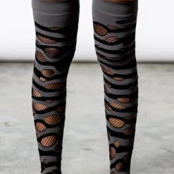 Killstar Wretched Soul Distress Socks [BLACK/ASH] Gift Ideas