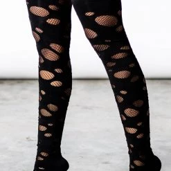 Killstar Women's Stuff Wretched Soul Distress Socks [Black]