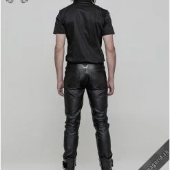 Punk Rave Men's Stuff Casual Black Men's Shirt