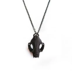 Rogue And Wolf Cat Skull Necklace Jewelry