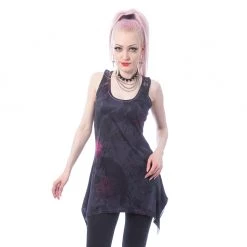 Chemical Black Crow Rose Lace Panel Vest Women's Stuff