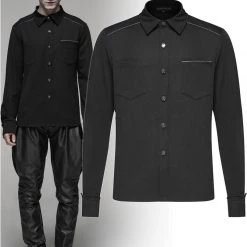 Punk Rave Men's Stuff Deimos Black Shirt