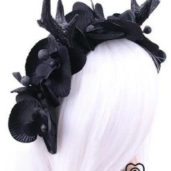 ReStyle Gothic Garland, Headpiece With Deer Antlers & Orchids
