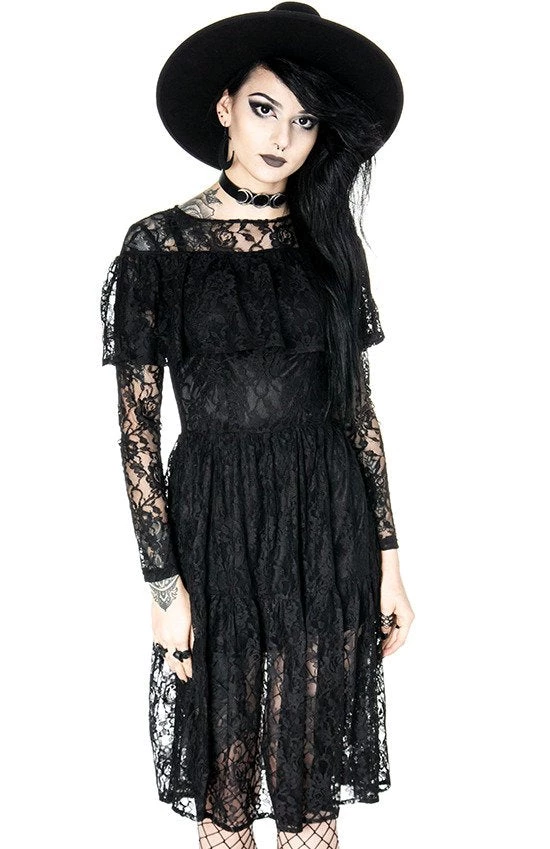ReStyle Gloomy Prairie Black Lace Gothic Dress 13 ReStyle Gloomy Prairie Black Lace Gothic Dress