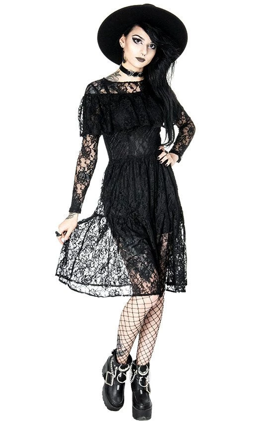 ReStyle Gloomy Prairie Black Lace Gothic Dress 8 ReStyle Gloomy Prairie Black Lace Gothic Dress