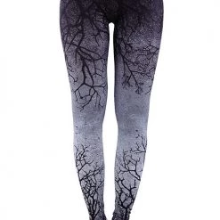ReStyle Gray Branches Ombre Leggings Women's Stuff