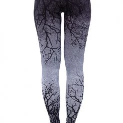 ReStyle Gray Branches Ombre Leggings Women's Stuff