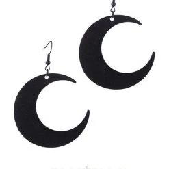 ReStyle Moon Black Earrings Gothic Earrings, Crescent, Occult Fashion