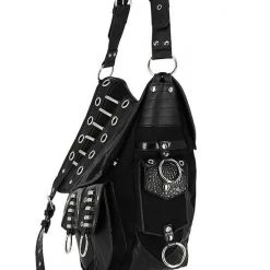 ReStyle Patchwork Hobo Bag With Multiple Pockets And Dragon PU