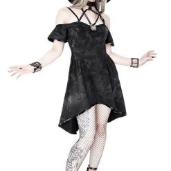 ReStyle Dresses Pentagram Choker Tunic Gothic Dress With Harness