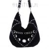 ReStyle Moon Child Black Velvet Hobo Bag