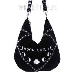 ReStyle Moon Child Black Velvet Hobo Bag