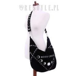 ReStyle Moon Child Black Velvet Hobo Bag